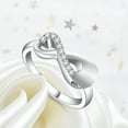 thumbnail image 4 of Infinity Cremation Jewelry Infinity Love Cremation Ring for Ashes Stainless Steel Hold Loved Ones Ash Keepsake Finger Ring Urn Locket Memorial Jewelry for Women-NO.9, 4 of 10