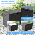 thumbnail image 2 of Chiccushion 45 Gallon Outdoor Patio Box Deck Heavy Duty Stable Storage Chest for Backyard Garden Daily Use, Black, 2 of 5