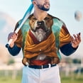 thumbnail image 5 of KLL Meditating French Bulldog for Men's Baseball Shirts,Short Sleeve Casual Shirts Button Down Shirt for Men Beach Summer Wedding Shirt-Medium, 5 of 7