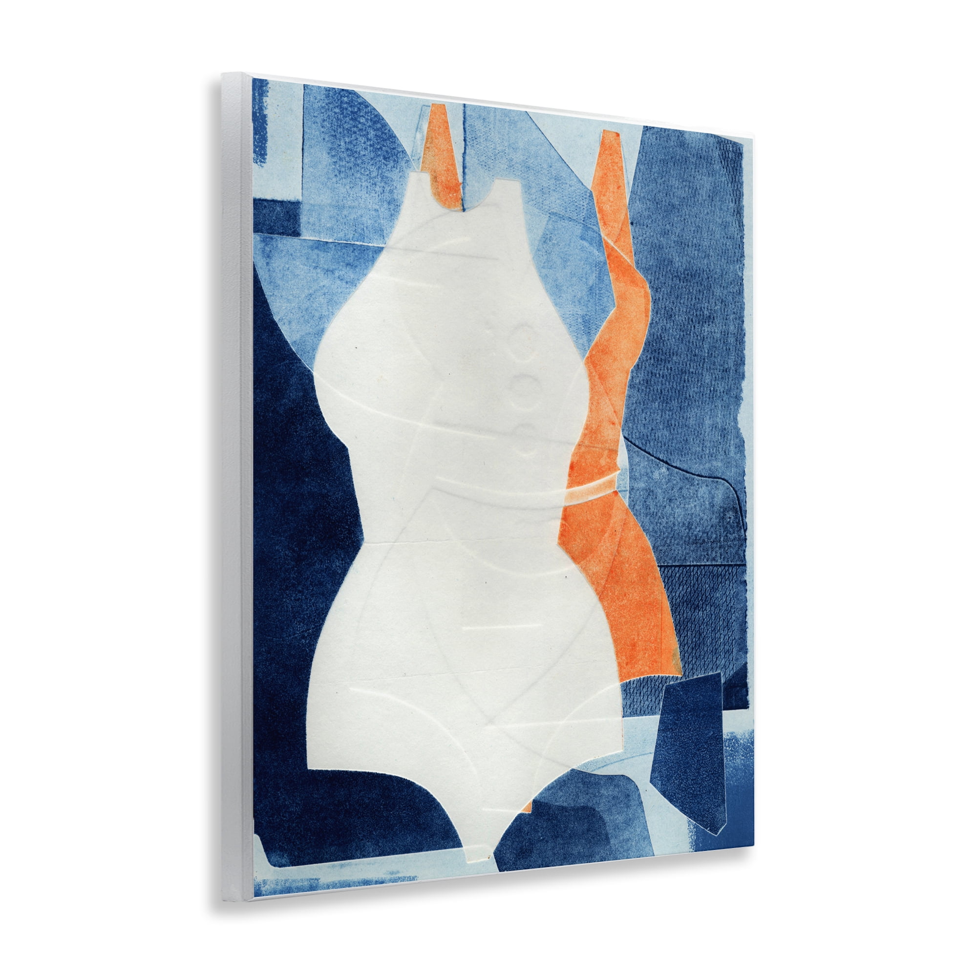 Stupell Industries Abstract Fashion Shapes Blue Wall Plaque Art, design by Stacy Milrany