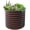 Coffe Brown, variant on Anleolife 24" Tall Round Galvanized Steel Raised Garden Beds, 2-Pack, White