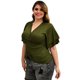 thumbnail image 2 of Blusa de largo ajustable, modelo 1731 Olivo Talla Extra, Curvy multicolor 36 Roman Fashion modelo 1731 Olivo Talla Extra, Curvy, 2 of 5