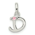 thumbnail image 1 of Pendentif Lettre en Argent Sterling 925 en Forme de D avec Émail, 1 of 2