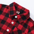 thumbnail image 4 of Younger Tree Toddler Baby Boys Fall Winter Christmas Plaid Flannel Shirt Ripped Holes Jeans Clothes Outfit Set,12-18M, 4 of 6