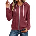 thumbnail image 2 of Tqcoqu Womens Zip Up Hoodies Long Sleeve Y2K Hooded Sweatshirt Women Fashion Zipper Fall Light Jackets with Pocket, 2 of 8