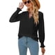 thumbnail image 1 of Camisa de manga larga para mujer, blusa tipo túnica con cuello en V, camisa de encaje de moda, 1 of 5
