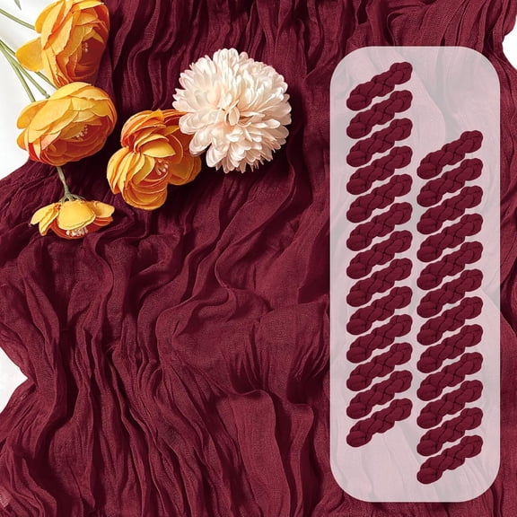 Cheesecloth Table Runner, Gauze, Semi-Sheer, Classic Style, Polyester, Solid Pattern, Perfect for Weddings, Baby Showers, Banquets & More