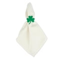 thumbnail image 5 of DII Novelty Green Shamrock Napkin Rings, Set of 6, Casted Brass, Multiple Patterns, 5 of 6