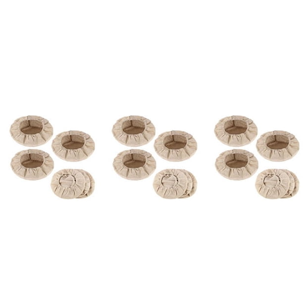 15X Cesta redonda para fermentación de pan, forro de tela para fermentación de pan de masa madre, banneton de tela, cubierta de cesta de masa para hornear de ratán natural