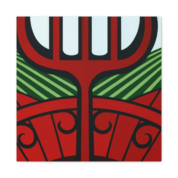 Gleaming Pitchfork Deco. - Canvas