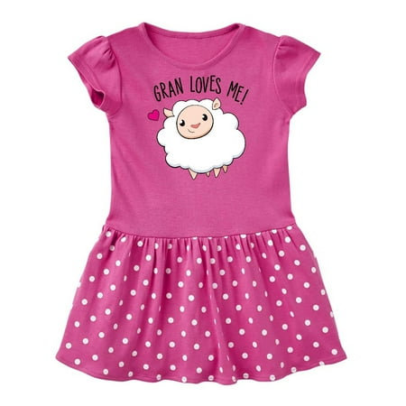 

Inktastic Gran Loves Me- cute sheep Gift Baby Girl Dress