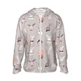 thumbnail image 1 of Saiise Various Rabbits Pattern Sun Protection Hoodie for Men and Women, Lightweight Quick-Dry Windproof with Hood and Zip-3X-Large, 1 of 7
