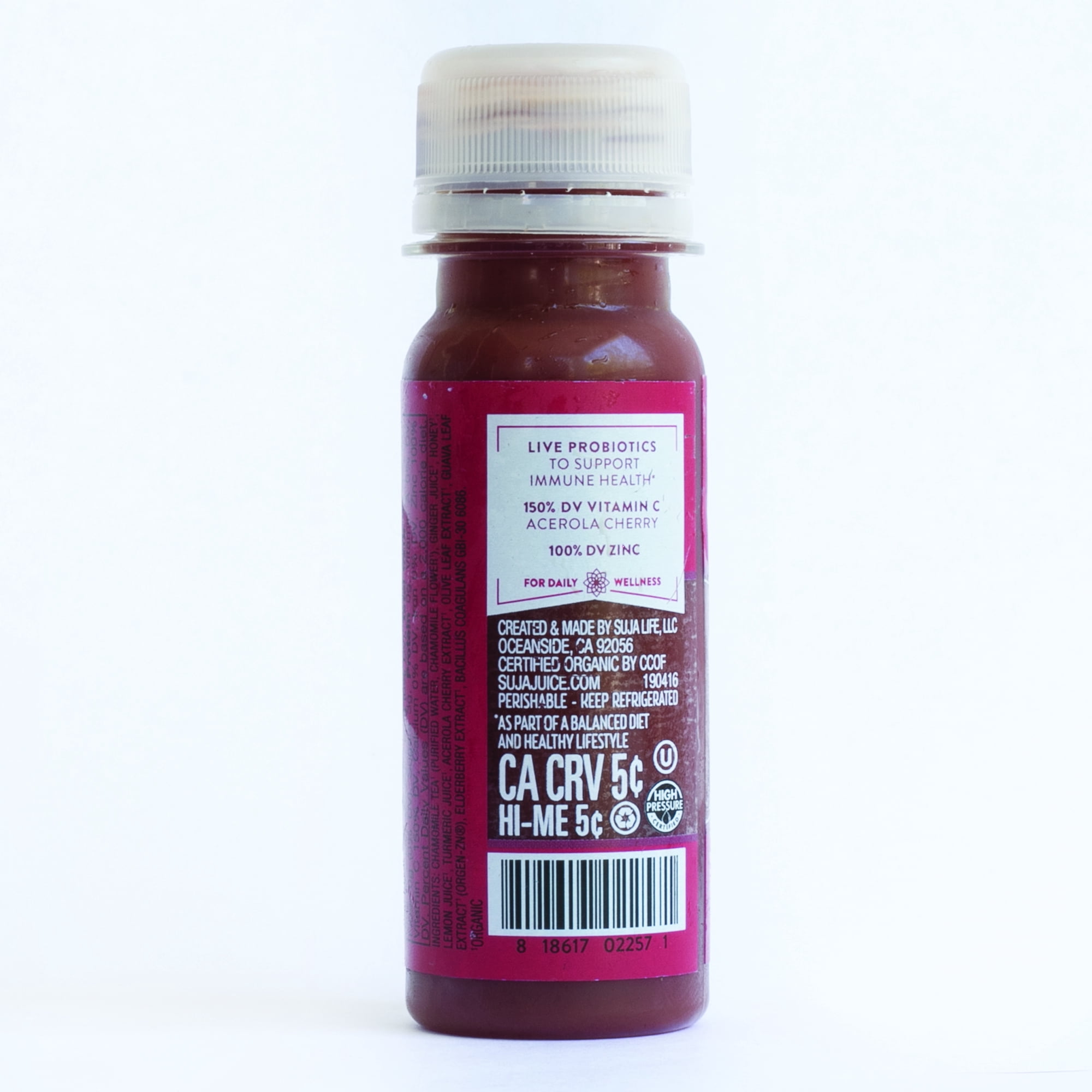 Suja Organic Immunity Elderberry Shot, 2 fl oz
