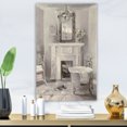 thumbnail image 2 of Designart 'French Bathroom Vintage I' Traditional Bathroom Premium Canvas Wall Art, 2 of 3