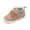 Brown, variant on Quealent Baby Boys Girls High Top Ankle PU Leather Sneakers Soft Rubber Sole Moccasins Oxford Loafers Anti-Slip Toddler Wedding Uniform Dress Shoes Brown for Size 12=2