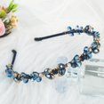 thumbnail image 5 of Antiguo Cristal Venda Azul Brillante Diamante de Imitación Cintas para el Pelo Fiesta Paseo Sombreros Accesorios para el Cabello para Mujeres y Niñas, 5 of 5