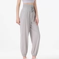 thumbnail image 4 of Timegard Womens Joggers Elastic High Waisted Drawstring Gym Pants Breathable Casual Comfy Trousers, 4 of 4