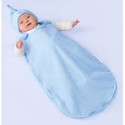 Kiddopotamus - BeddieBye Luxe Wearable Zip-Around Blanket & Cap, Blue