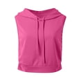 thumbnail image 6 of SONXAHE Cropped Cut Sleeveless Hoodie for Women Slim Fit Street Daily Tank Pullover, 6 of 7