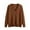 Brown, variant on Admvng Cardigan Sweaters for Women Solid Casual Knitted Button Up Long Sleeved Plus V-neck Sweater Tops, Size S-3XL
