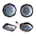 thumbnail image 1 of 4pcs Ceramic Seasoning Dish Sea Wave Pattern Small Flavor Sauce Dish Dishware, 1 of 8