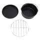 thumbnail image 2 of Accesorios para freidora, acero inoxidable, para hornear pasteles, barril para Pizza, parrilla, revestimiento antiadherente, apto para lavavajillas, negro, 8 pulgadas, 2 of 14