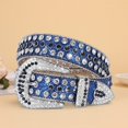 thumbnail image 2 of Ceinture en Strass pour Femmes Ceinture en Similicuir pour Femmes avec Rivets Strass Style Punk Boucle Longueur Ajustable Multi-Trous Épingle Accessoire Style Hip-Hop, 2 of 8