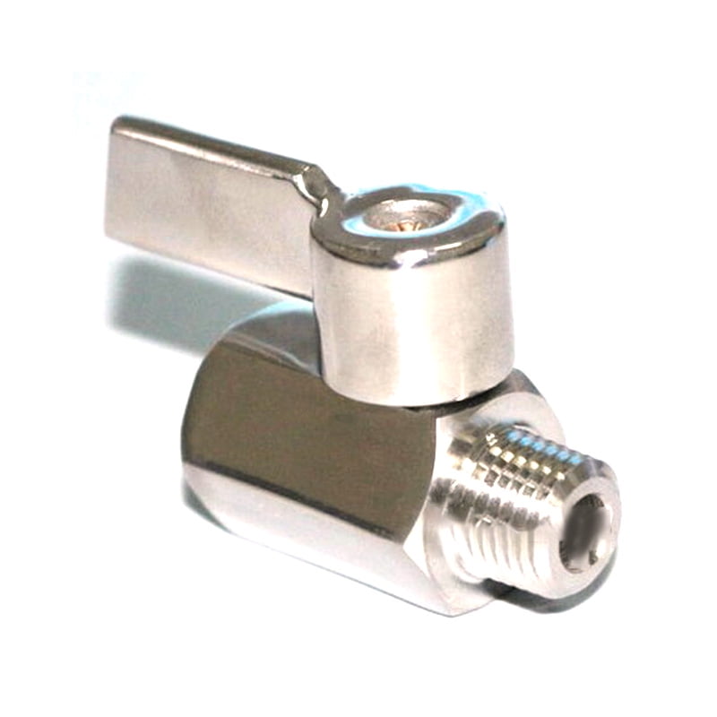 1/4" Stainless Steel 304 Mini Ball Valve NPT Female x Male 90 Rotation