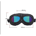 thumbnail image 5 of Vintage Mod Style Harley Chopper Aviator Motorcycle Goggles (Clear Lens). AF195 Black, 5 of 5