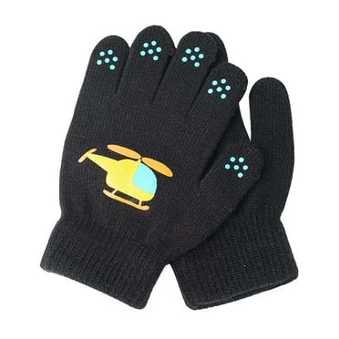 Nrmvnmi Kids Magic Stretch Gloves Knit Gloves For Toddler Boys Girls Winter Warm Versatile Gloves Cute Graphic Prints Mitten Gloves Kids Winter Gloves (Free Size)