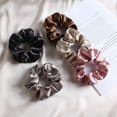 thumbnail image 5 of 5PCS Satin Silk Scrunchies for hair, Big Hair Scrunchies Satin Hair Ties Ponytail Holder No Hurt Your Hair, 5 of 7