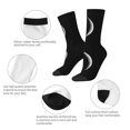 thumbnail image 4 of Womens Crescent Moon Dress Crew Socks Colorful Novelty Socks, 4 of 7