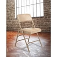 thumbnail image 2 of Pemberly Row Chaise Pliante en Vinyle Premium 29,5 Pouces Beige (Ensemble de 4), 2 of 6