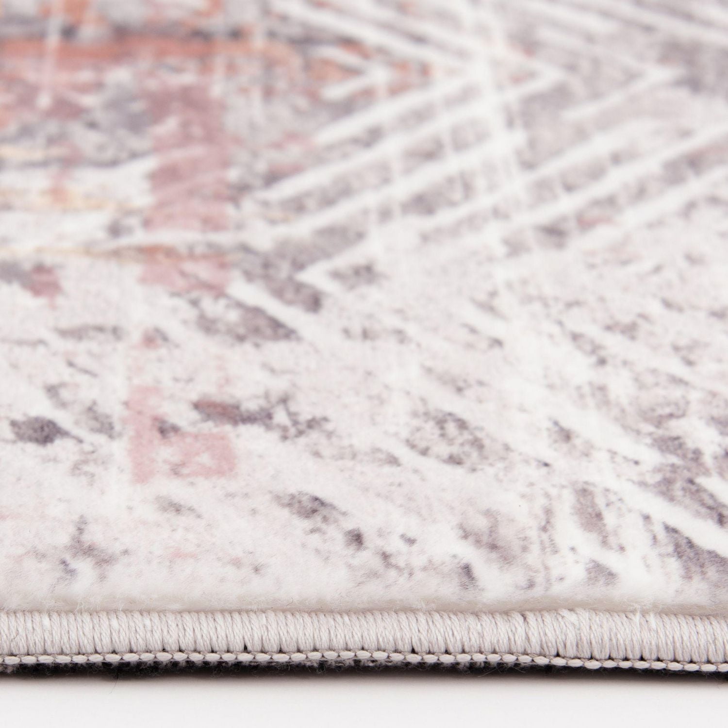 Tapis tissé gris clair et violet clair Banburry