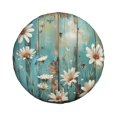 thumbnail image 2 of Multi-Size Car Tire Dust Cover Sunscreen, Corrosion, Dust And Water Keep Spare Tires Clean Turquoise Wood Farmhouse Sunflowers (9) 15 Inch, 2 of 8