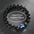 thumbnail image 3 of Eye Bracelet Stretch Beaded for Women & Men, Handmade Protection Bracelet with Black Beads for Good Luck, Spiritual Gift for Teens, Friends, Unisex Adjustable Chakra Jewelry, 3 of 6