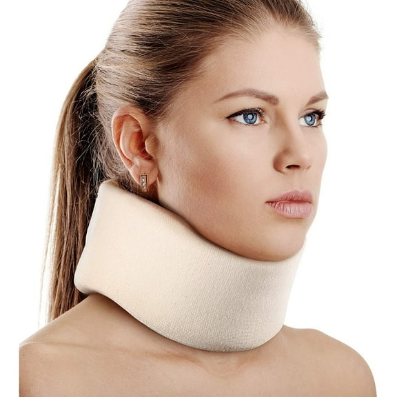 Soft Foam Neck Brace Universal Cervical Collar, Adjustable Neck Support Brace for Sleeping - Relieves Neck Pain ( M)