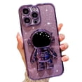 thumbnail image 7 of 6D Bling Sparkle Astronaut Hidden Stand Case Cover for iPhone 14 Pro 6.1 inch,Astronaut Folding Kickstand iPhone Case with Camera Protector & Soft TPU & Shockproof Bumper,Black, 7 of 7