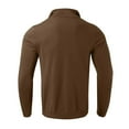 thumbnail image 4 of Bcfgryg Male Casual Simple Bottom Sweater Solid Color Warm Wool Knit Half Zip Long Sleeve Sweater Men Sweaters Brown XXL, 4 of 4
