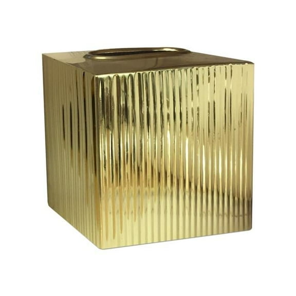 Kaiwah Steel Square Tissue Box Holder, Gold Plated