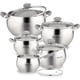 thumbnail image 1 of Juego de utensilios de cocina de inducción de cocina de acero inoxidable moderno Daniks | 10 piezas | Ollas aptas para lavavajillas | Cacerola + 2 cuartos + 3 cuartos + 4 cuartos + 6 cuartos | Asas re, 1 of 5