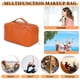 thumbnail image 5 of Bolsa de cosméticos de viaje de gran capacidad,Bolsa de maquillaje,Bolsa organizadora de maquillaje de cuero PU portátil impermeable, 5 of 5
