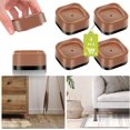 thumbnail image 1 of HELIAHOO 4 Pack Furniture Risers 1 Inch, Adjustable Bed Risers Heavy Duty for Table Desk Couch Chair Sofa Cabinet Bed Legs Dorm, Square Stackable Bed Raisers Blocks Lift Height 1", 2" AZ83-15065, 1 of 7