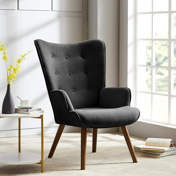 Tribesigns Sofa Chair Tribesigns Home Office Desk Chair Modern Dinging Chair Living Room Bedroom Chair Velvet Accent Anthracite Grey Walmart Com Walmart Com