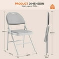 thumbnail image 3 of Danolapsi 4 Pack Folding Chair, Portable Metal Frame Padded Folding Chairs, Foldable Chairs with Pu Leather Cushion and Back for Indoors and Outdoors, Meeting Room, Dining Room Wedding Party, 3 of 7