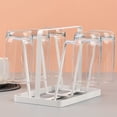 thumbnail image 4 of Escurridor de metal para tazas, organizador de tazas antideslizante con mango de madera, compacto y estable, para deportes acuáticos, 4 of 5
