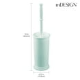 thumbnail image 3 of mDesign Plastic Compact Bathroom Toilet Bowl Brush and Holder - Mint Green, 3 of 8