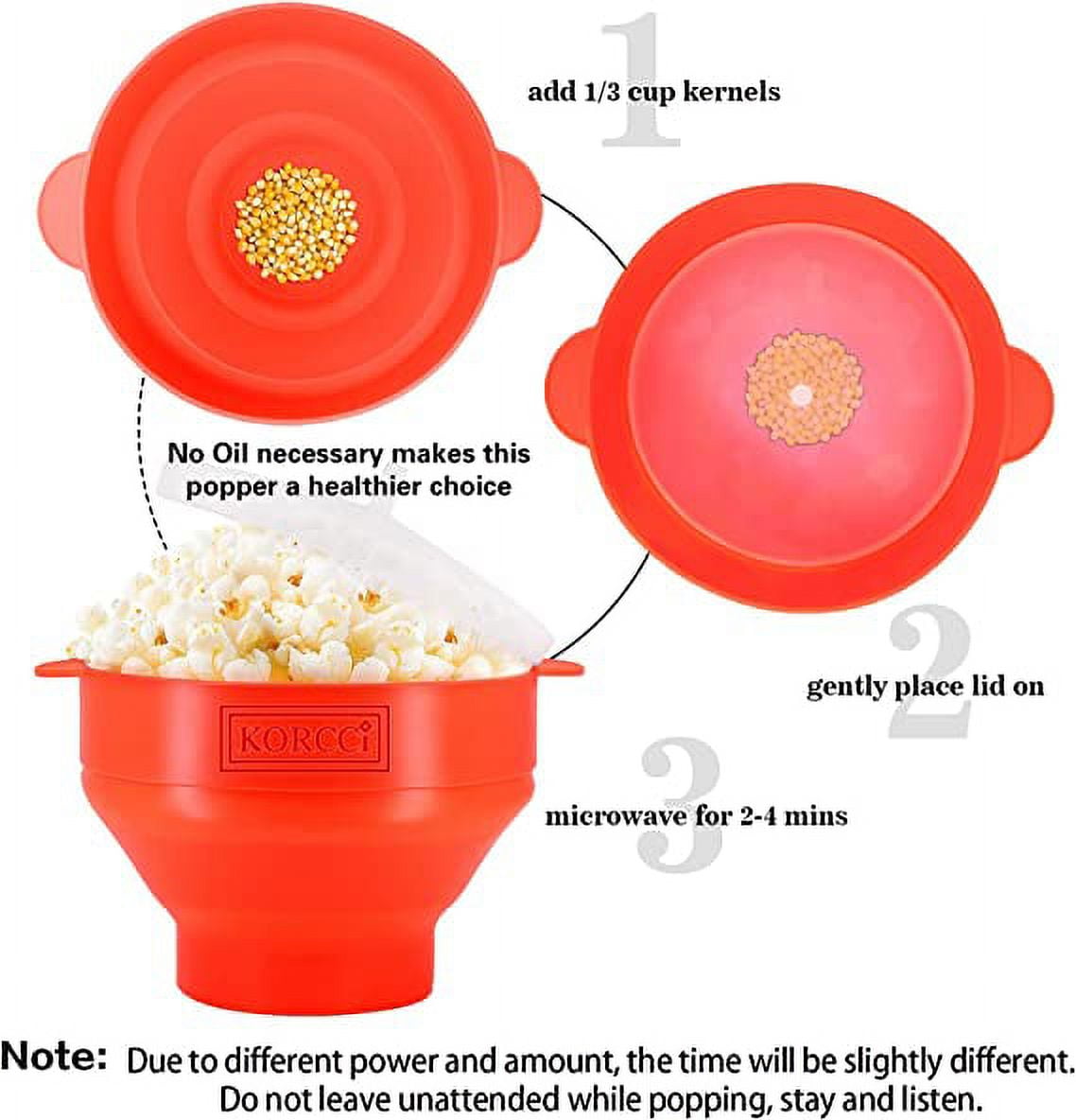Original Microwave Micro-pop Popcorn Popper, Borosilicate Glass, 3-in-1  Silicone Lid, Dishwasher Safe, Bpa Free, 1.5 Quart Snack Size, Red – Casazo