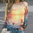 thumbnail image 2 of Butterfly Women's Floral Printed Sweatshirt Long Sleeve Crewneck Casual Loose Vintage Graphic Pullover Tops, 2 of 7