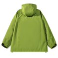 thumbnail image 4 of Mens Windbreaker Zip Front Windbreaker Jacket Man Solid-Color Large-Pocket Zipper Windproof Outdoor Climbing Mountain Water Windproof Long Sleeve Hooded Outwear Jacket Green 2XL, 4 of 8